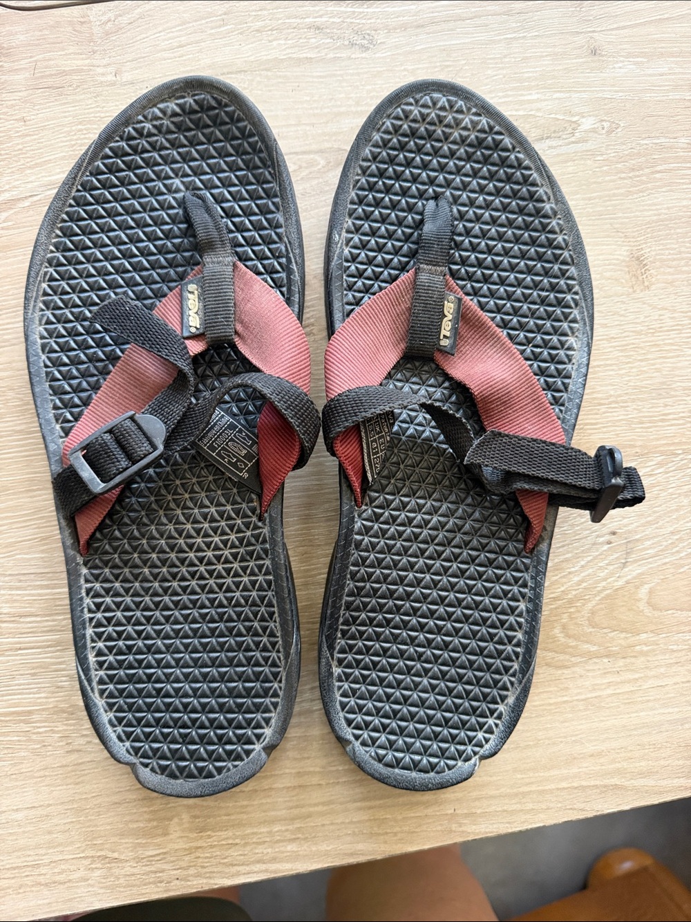 Teva Women's Black and Maroon Sport Sandals